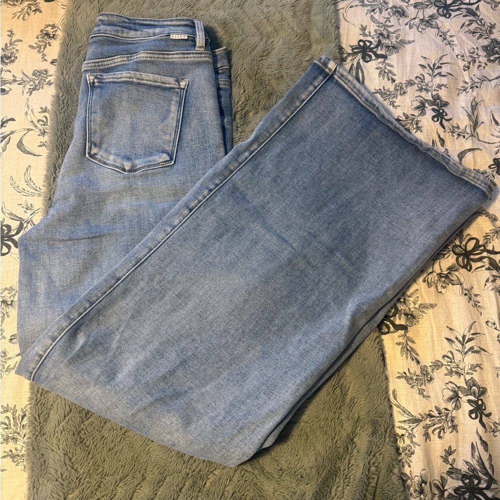 Stylish Light Blue Flare Jeans